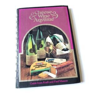 Vintage Kraft Cheese & Wine Anytime Pairing Cookbook Hostess Book